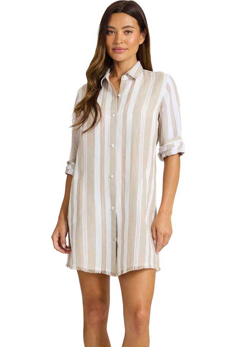 Tommy Bahama: St.Lucia Striped Boyfriend Shirt