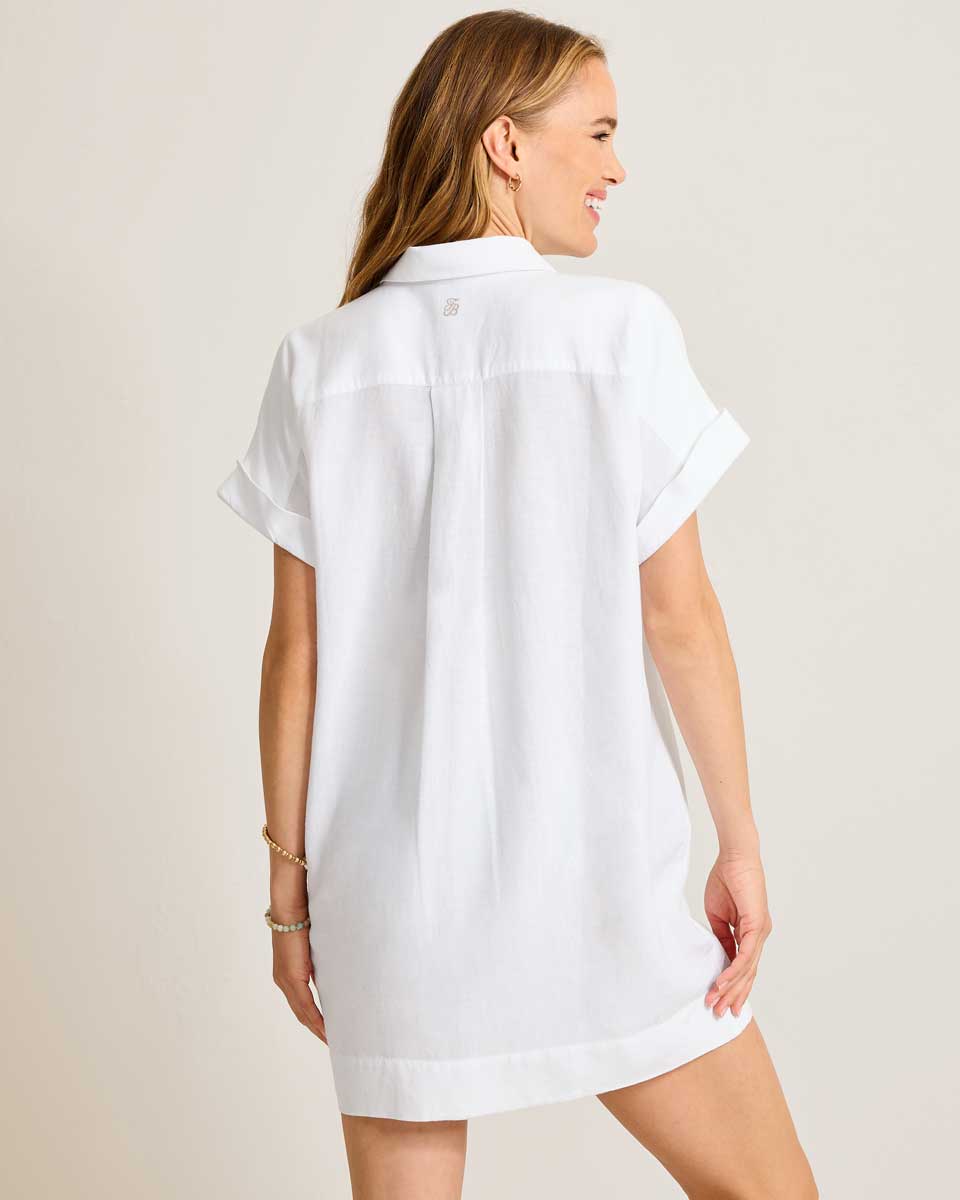 Tommy Bahama: Textured Short Sleeve Boyfriend Beach Shirt