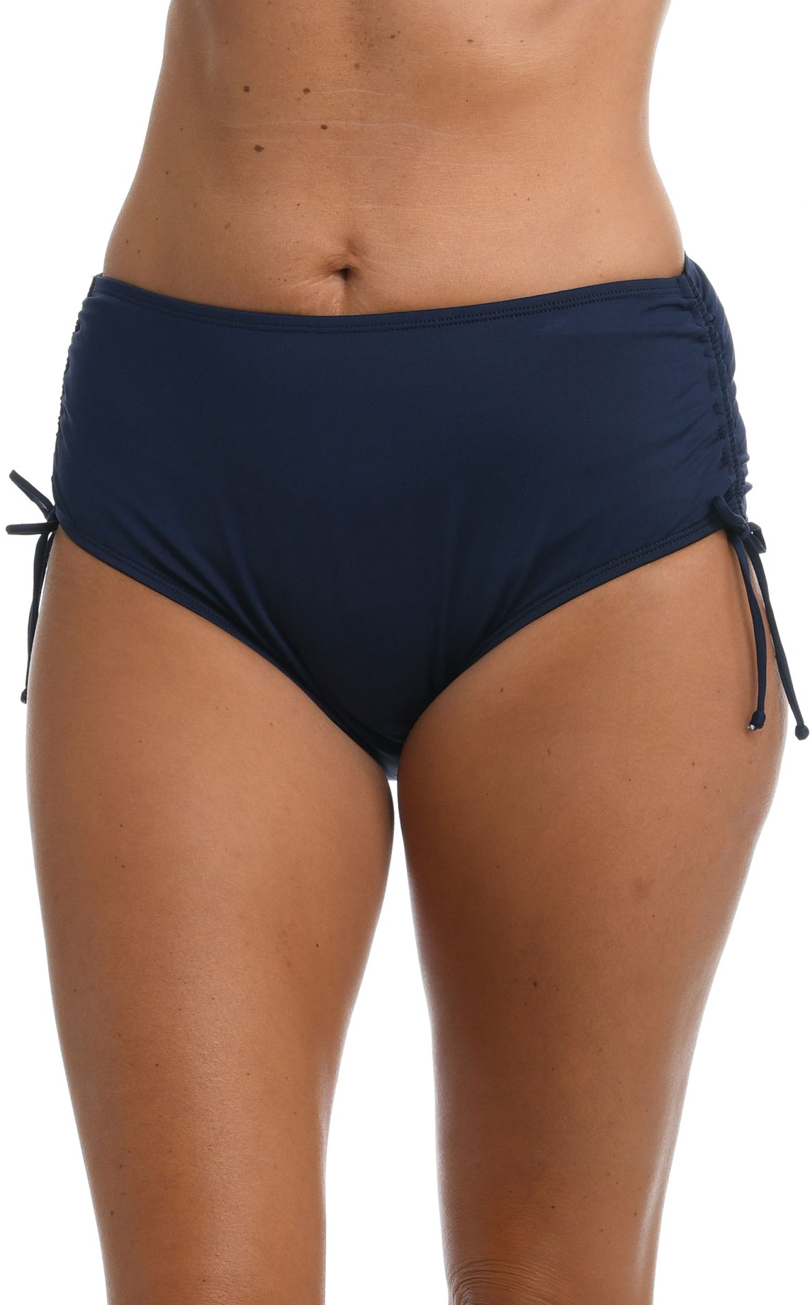 24Th & Ocean: Solid Adjustable Mid Waist Bottom - MIDNIGHT