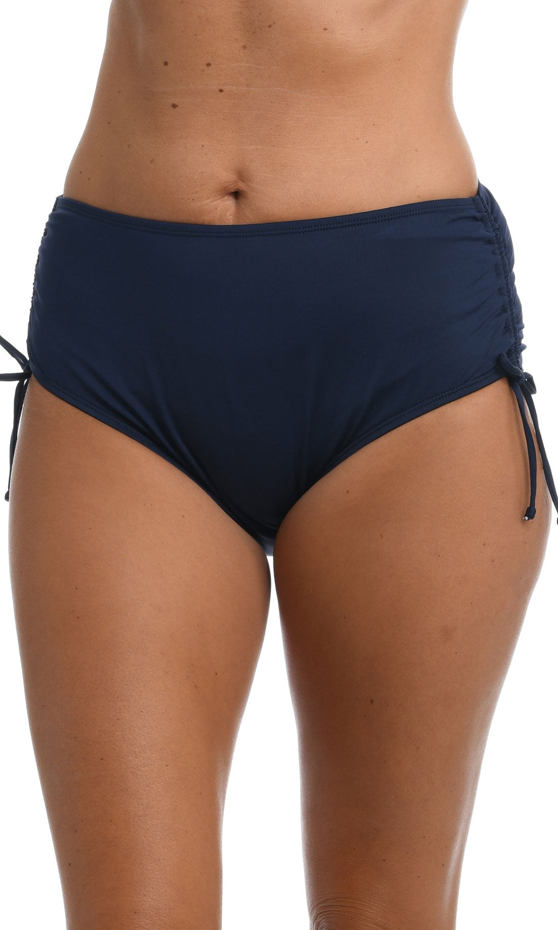 24Th & Ocean: Solid Adjustable Mid Waist Bottom - MIDNIGHT