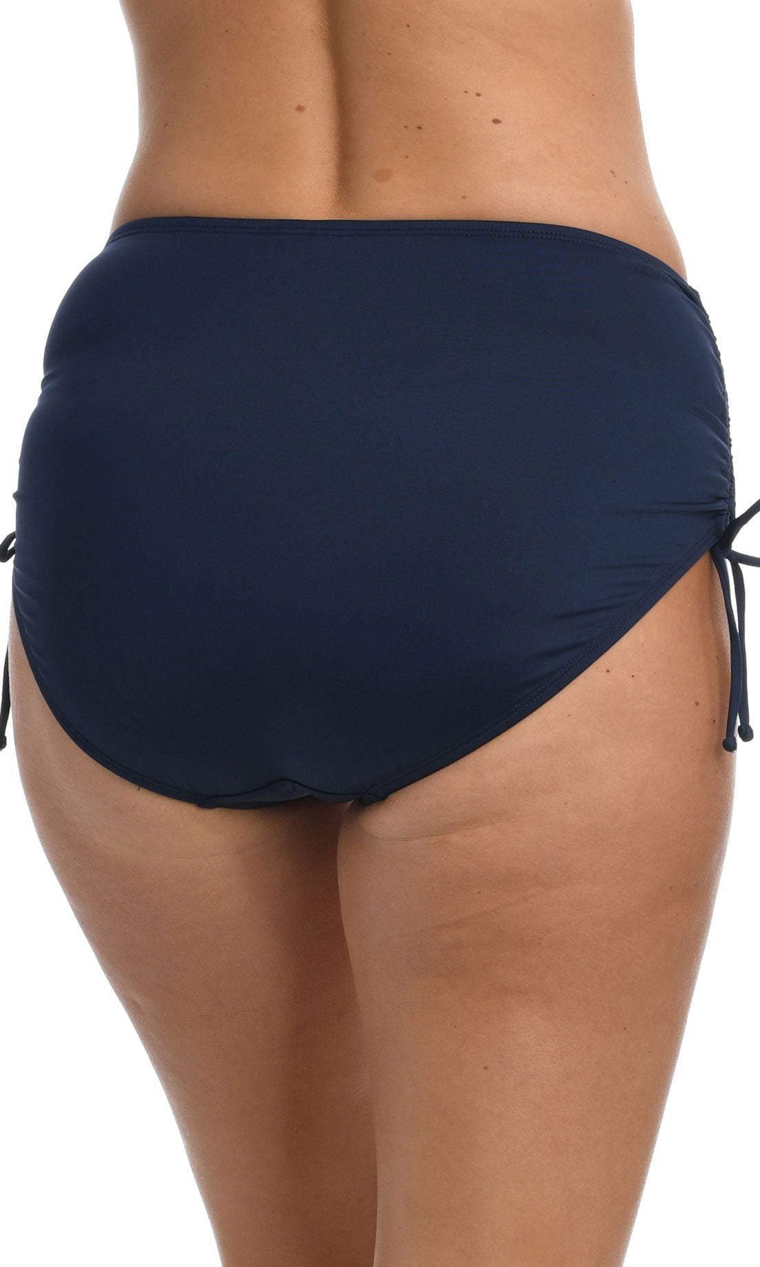 24Th & Ocean: Solid Adjustable Mid Waist Bottom - MIDNIGHT