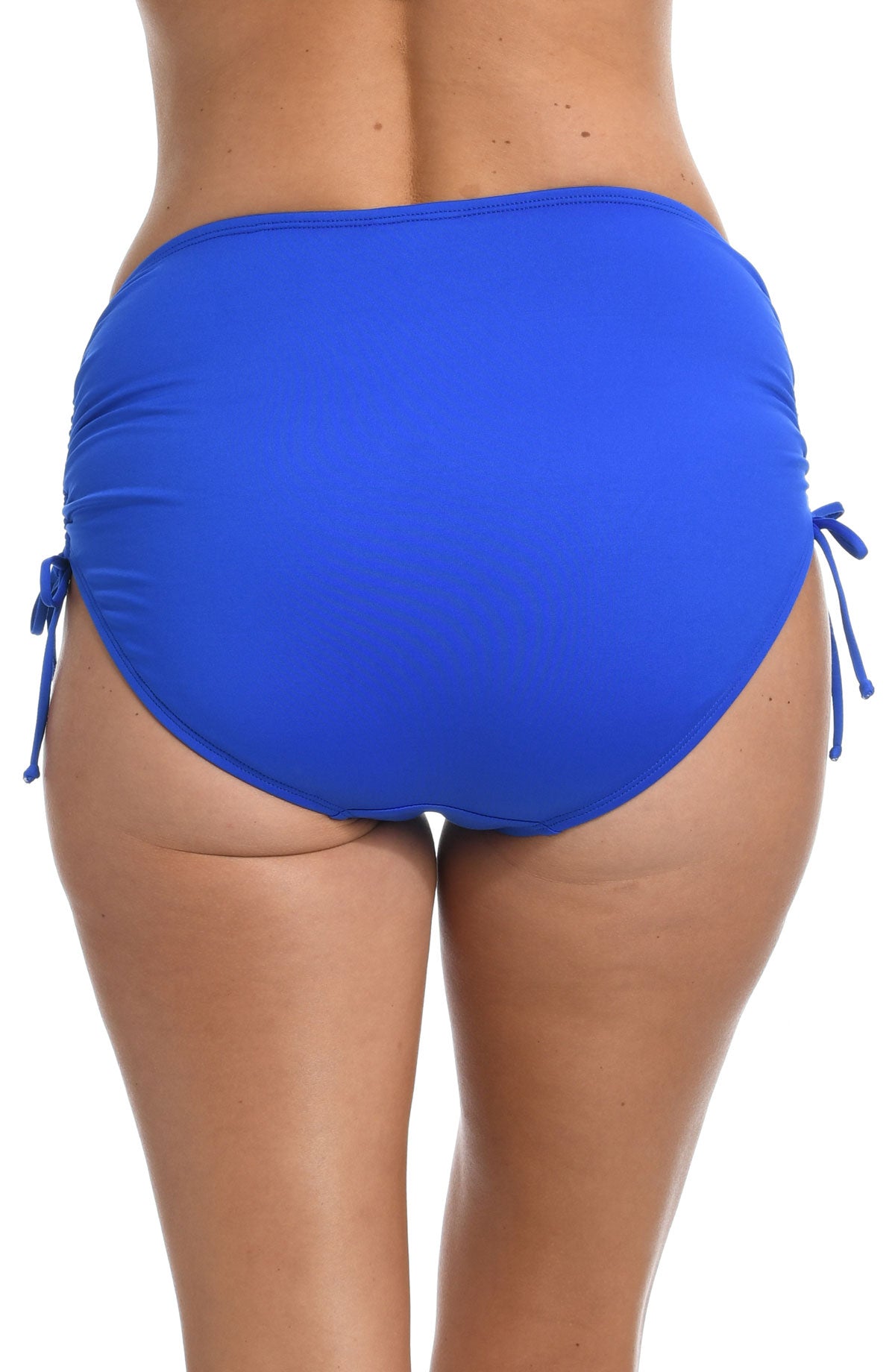 24Th & Ocean: Solid Adjustable Mid Waist Bottom - SAPPHIRE