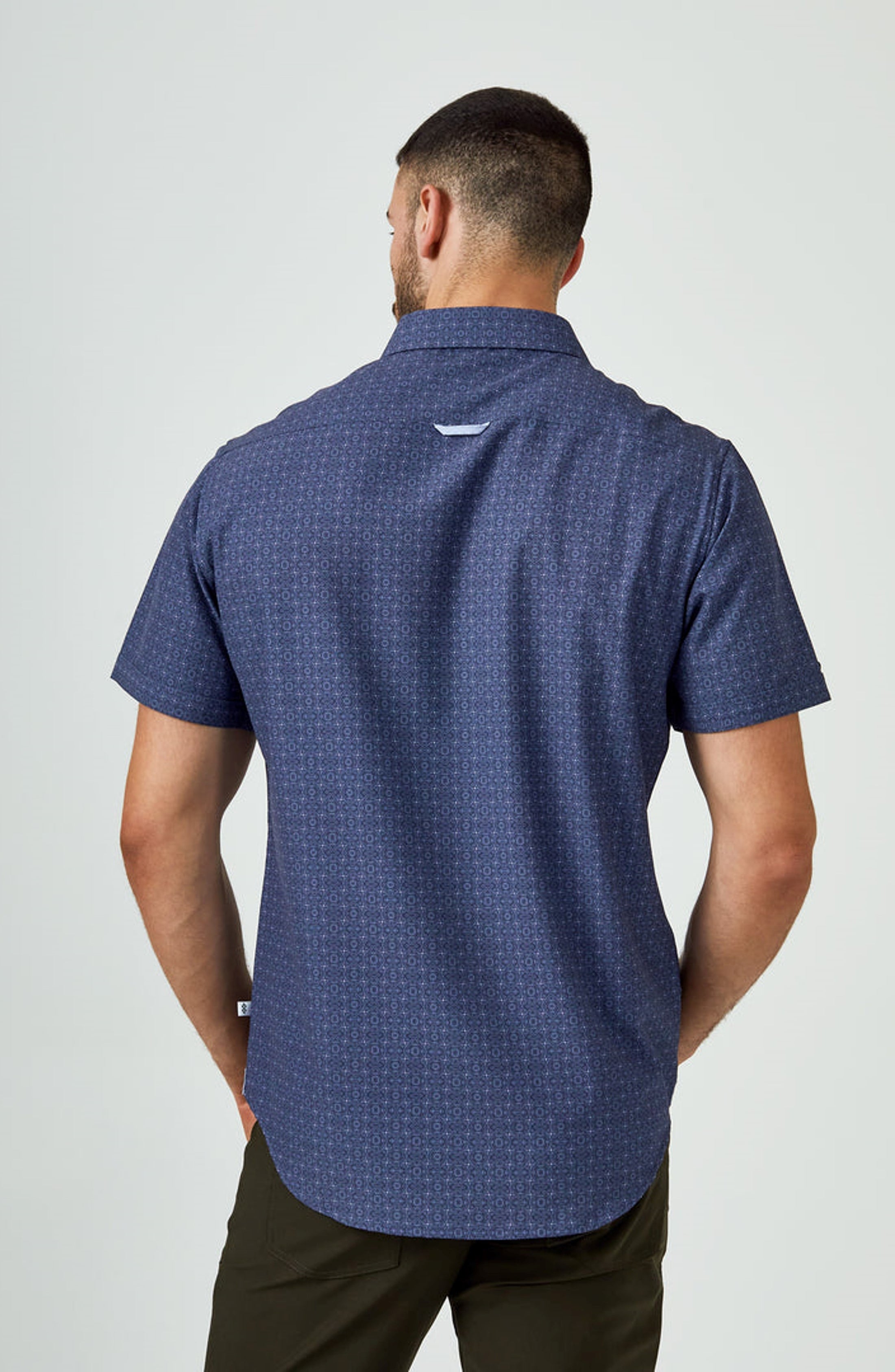 7 Diamonds: Casablanca Short Sleeve Shirt - NAVY