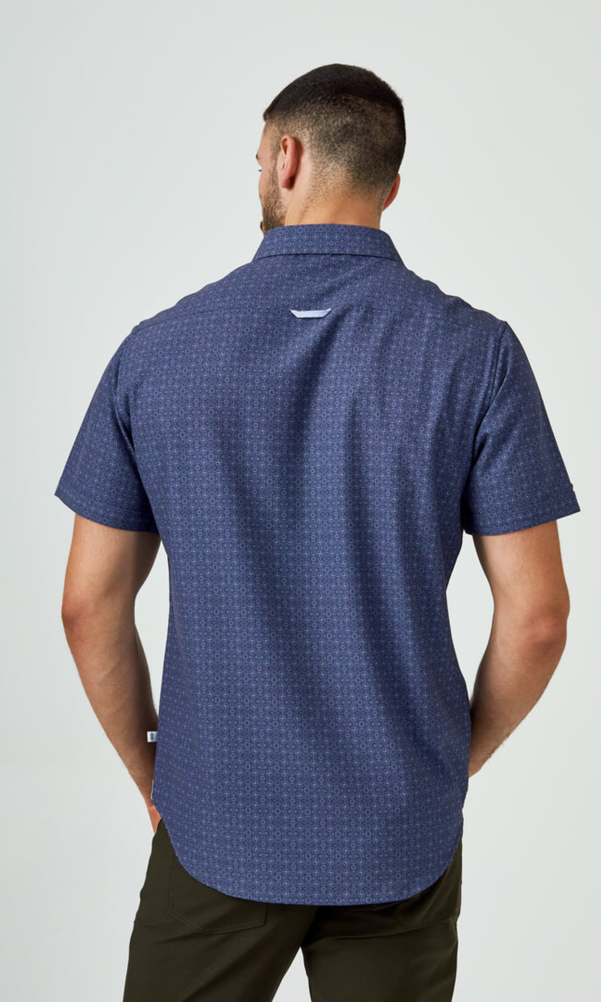 7 Diamonds: Casablanca Short Sleeve Shirt - NAVY