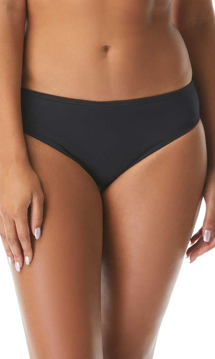 Beach House Sport: Solid Classic Bikini Bottom - BLACK