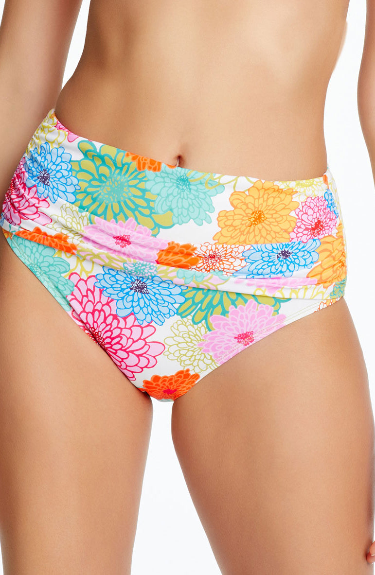 Bleu: Fresh Picks Shirred High Waist Bikini Bottom