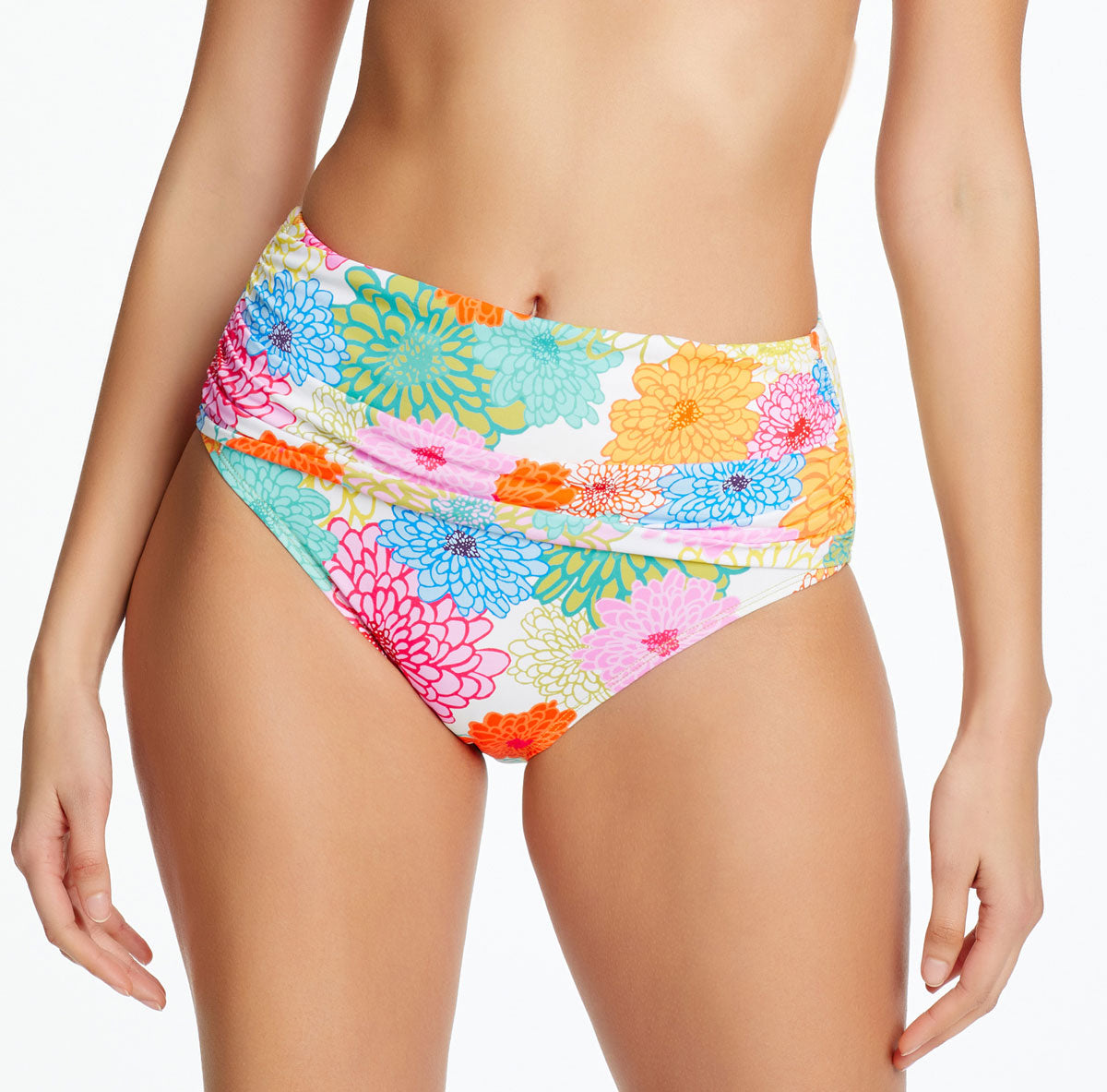 Bleu: Fresh Picks Shirred High Waist Bikini Bottom