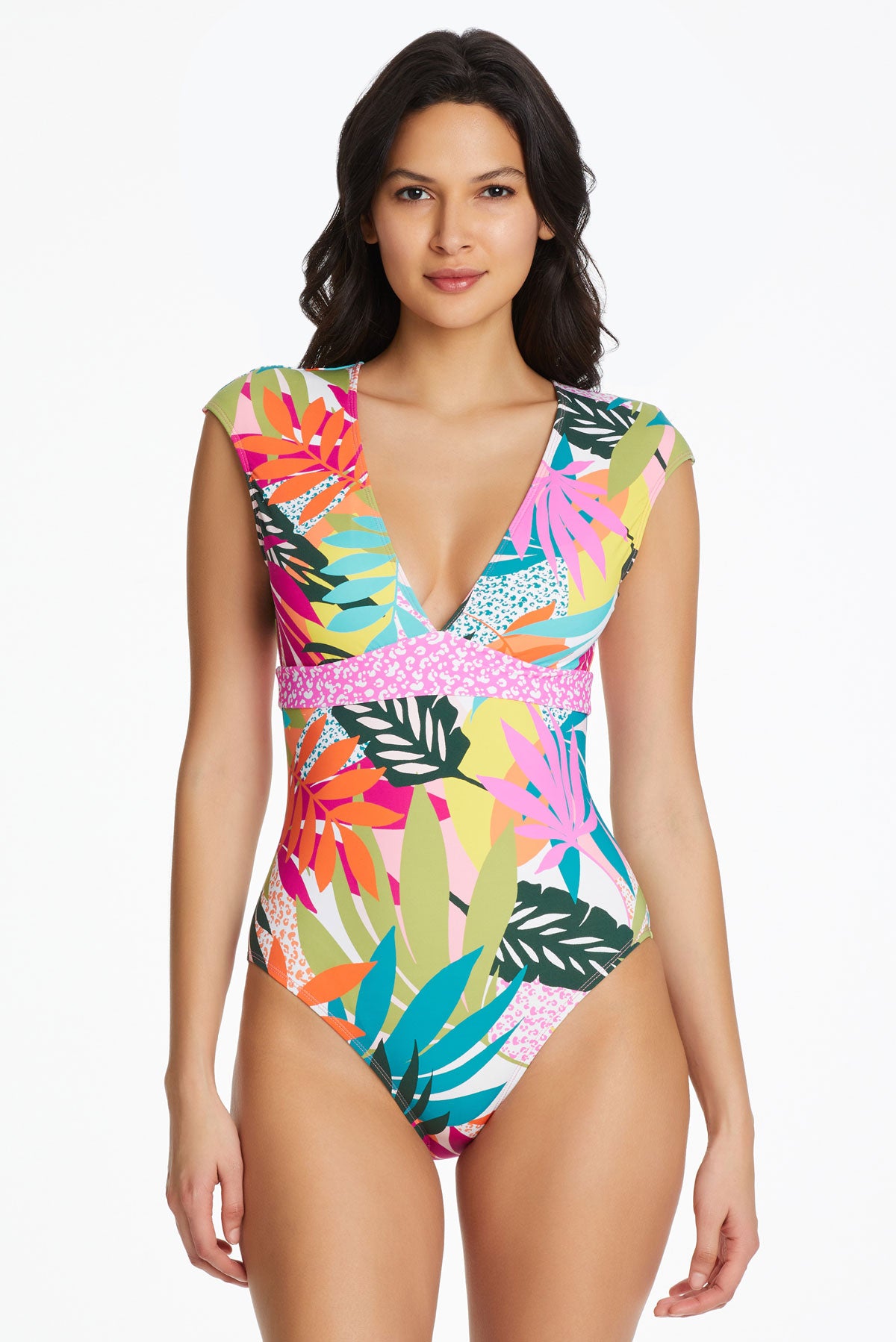 Bleu: One Piece Wild At Heart Cap Sleeve Mio