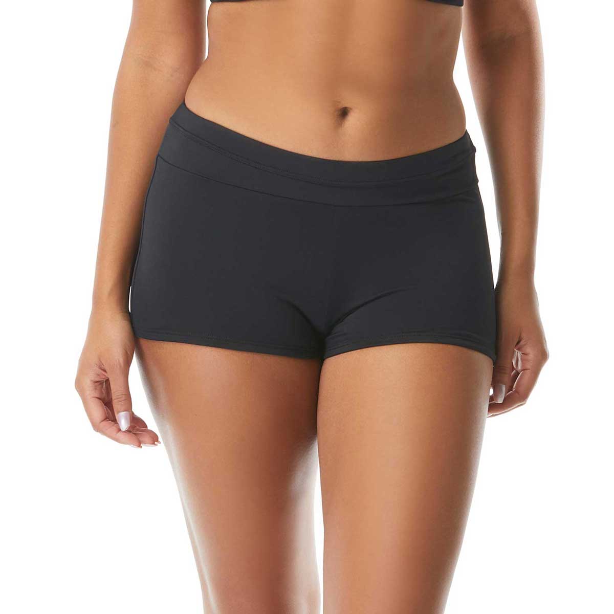 Beach House Sport: Solid Slim Fit Swim Shorty - BLACK