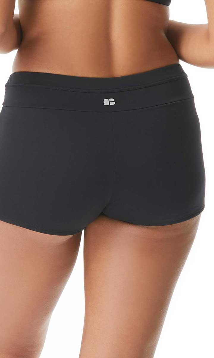 Beach House Sport: Solid Slim Fit Swim Shorty - BLACK