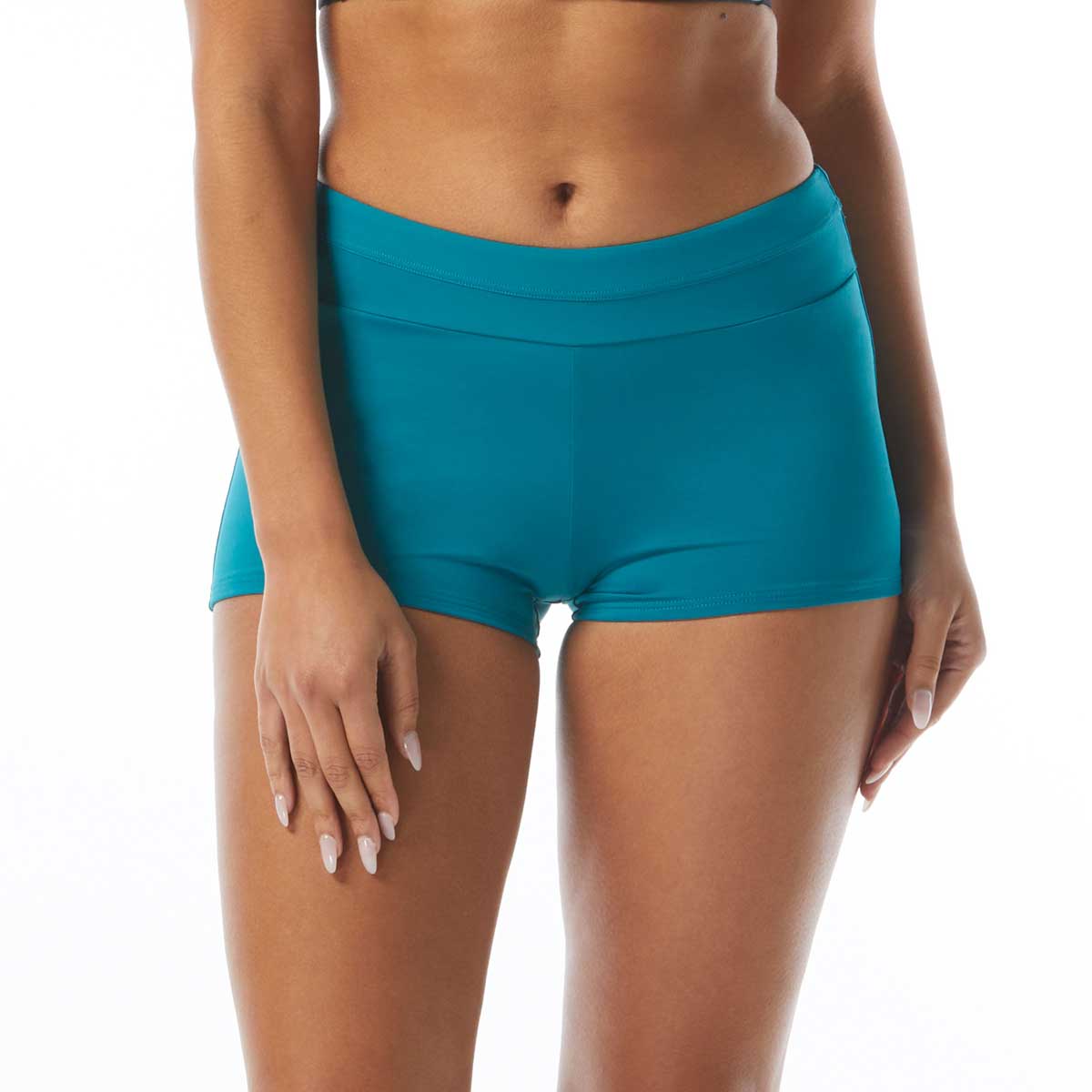 Beach House Sport: Solid Slim Fit Swim Shorty - LAGOON