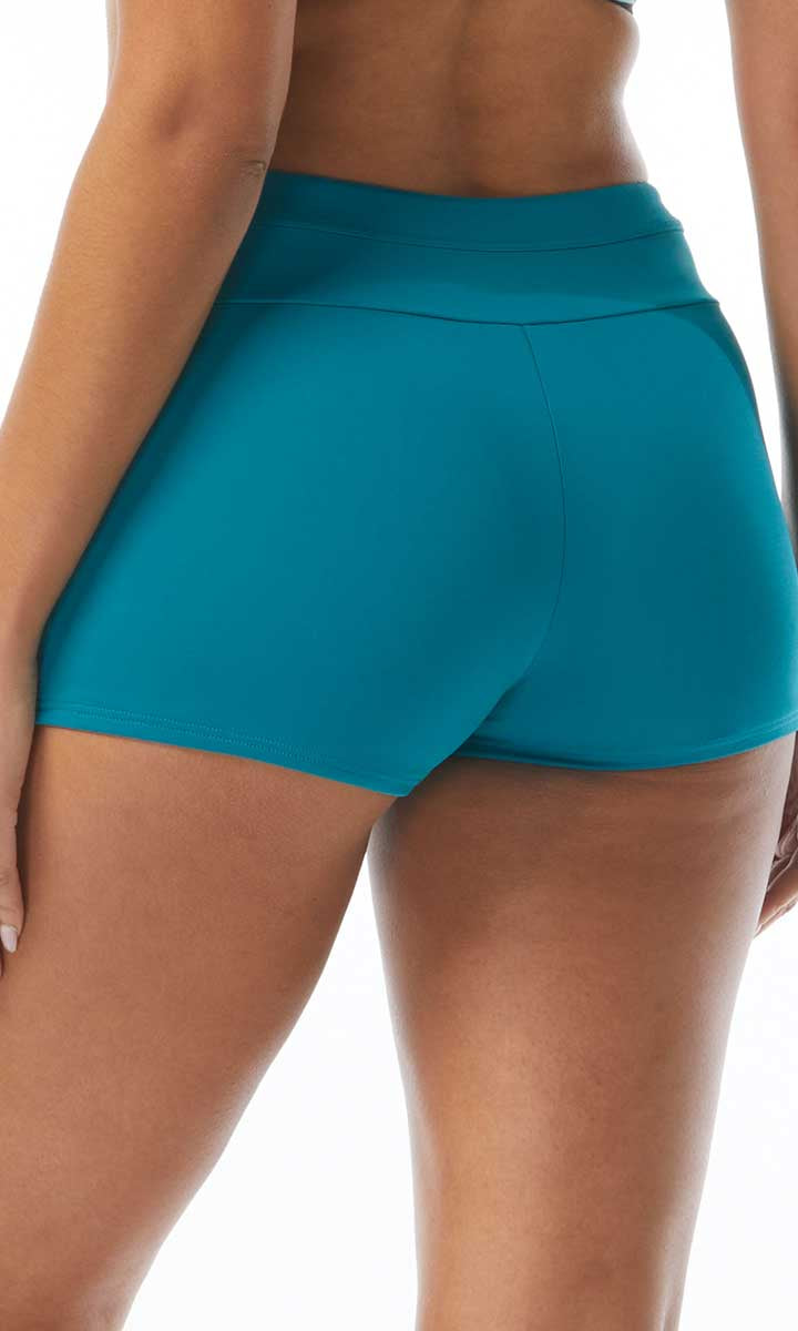 Beach House Sport: Solid Slim Fit Swim Shorty - LAGOON