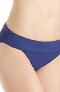 Captiva: Solid Fold Over High Waist Brief - NAVY