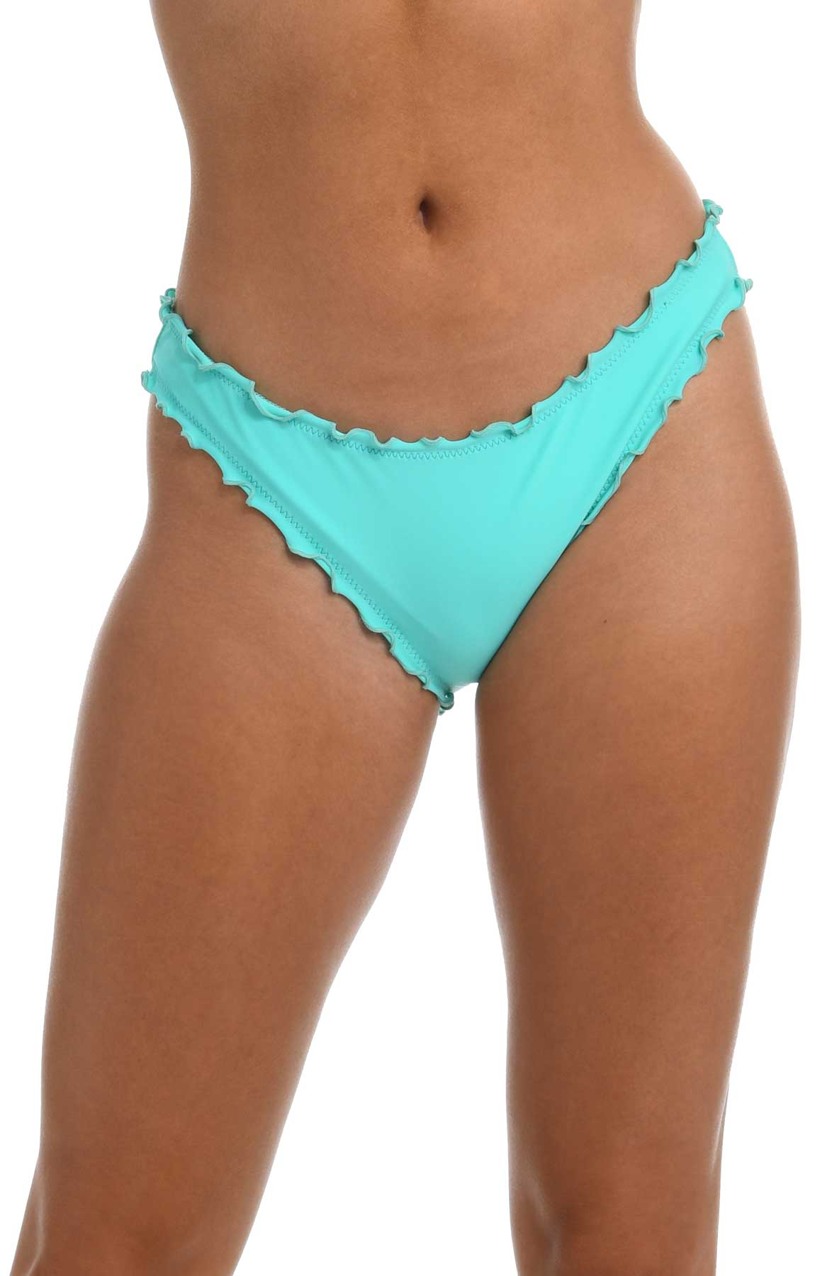 Hobie: Solids Ruffled Hipster Pant - FRSHMINT