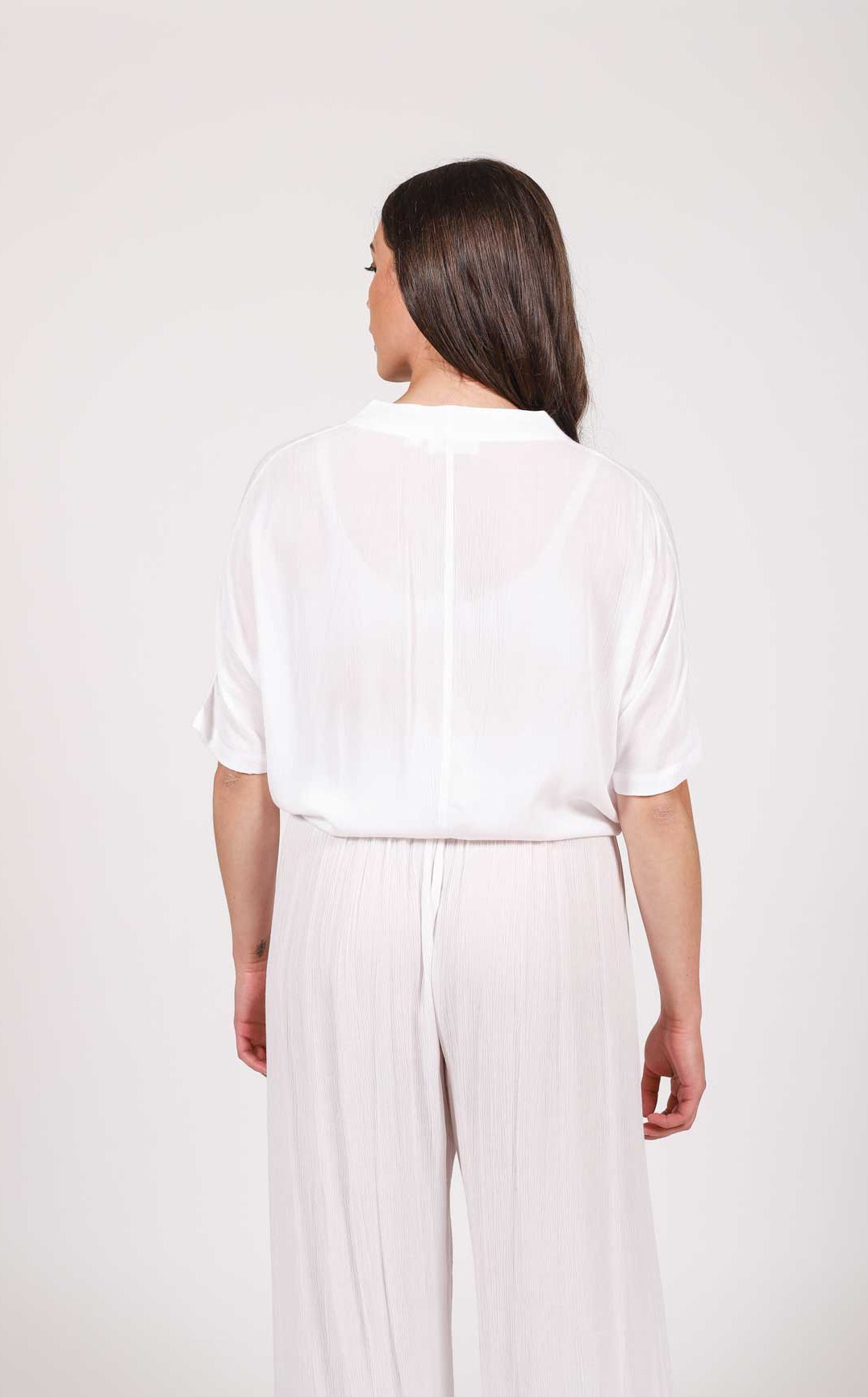 Koy Resort: Miami Tie Front Top - WHITE