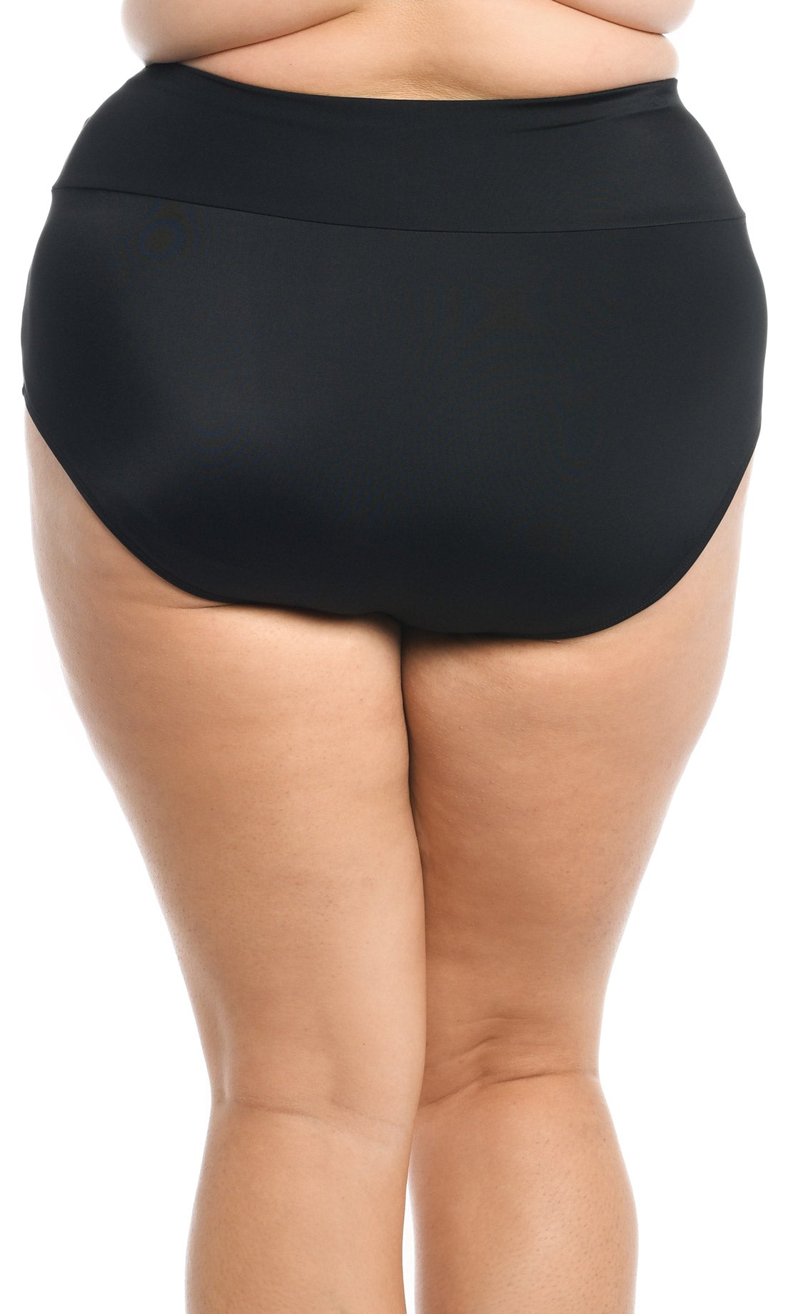 Maxine Plus Solid Wide Band Full Brief - BLACK