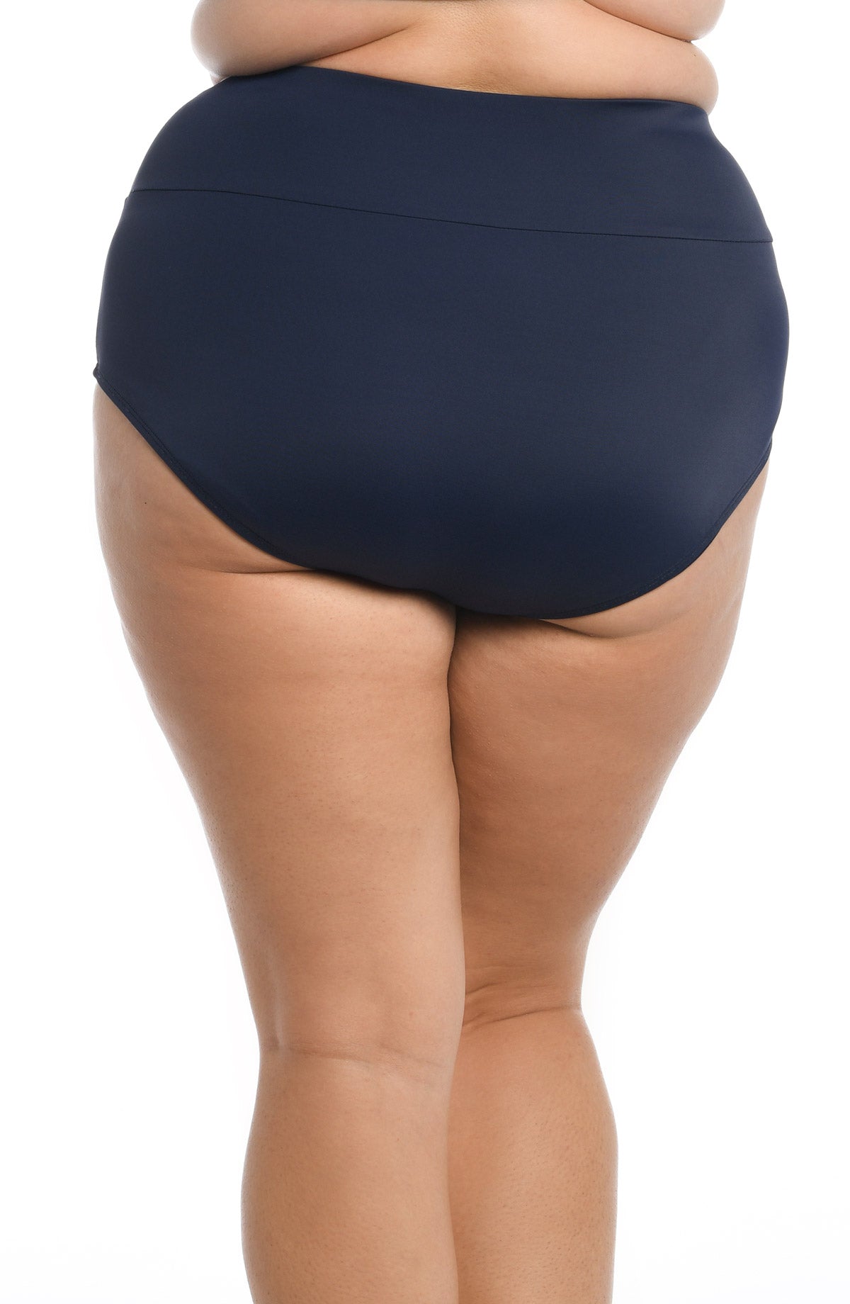 Maxine Plus Solid Wide Band Full Brief - INDIGO BLUE