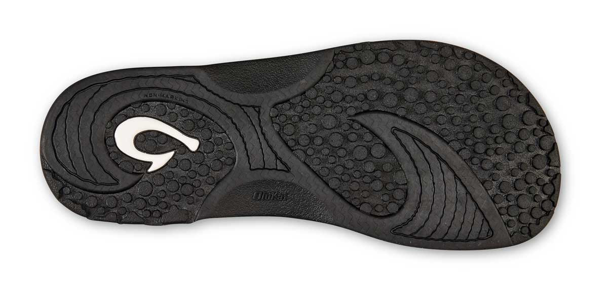 Olukai Men's Nalu Slide Sandals in Black/Black, alternate view 2