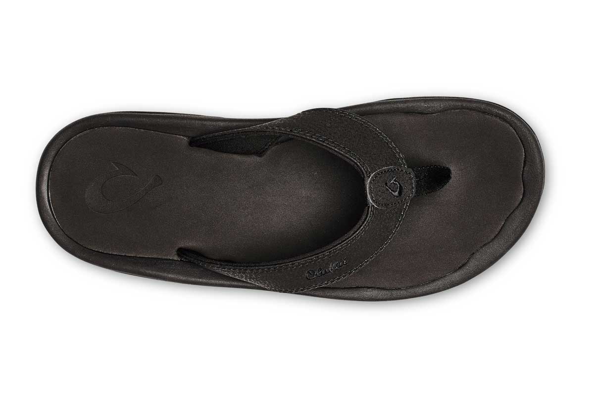 Olukai Men's Ohana Beach Sandals in Black/Black, alternate view