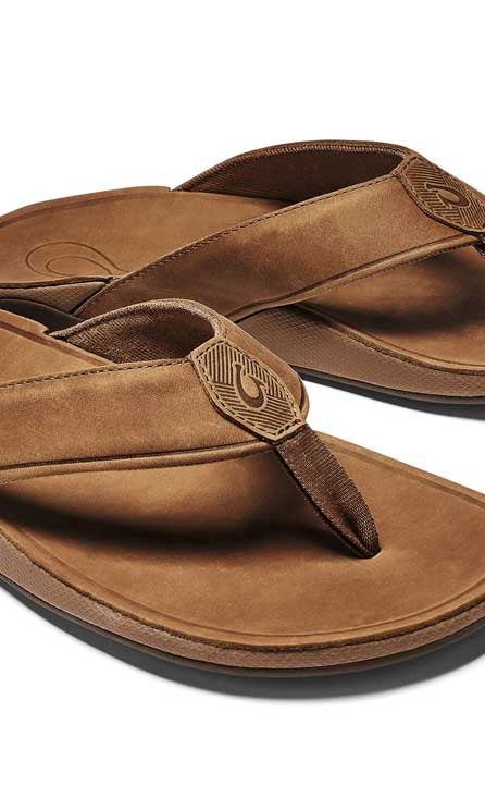 Olukai: Men'S Tuahine Leather Beach Sandals