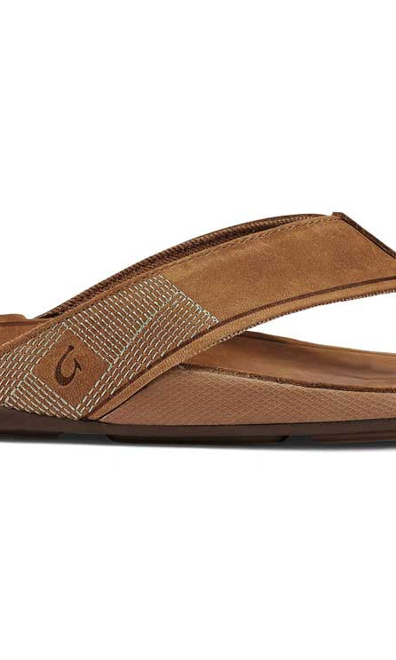 Olukai: Men'S Tuahine Leather Beach Sandals