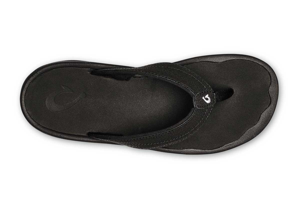 Olukai Women's Ohana Beach Sandals in Black/Black
