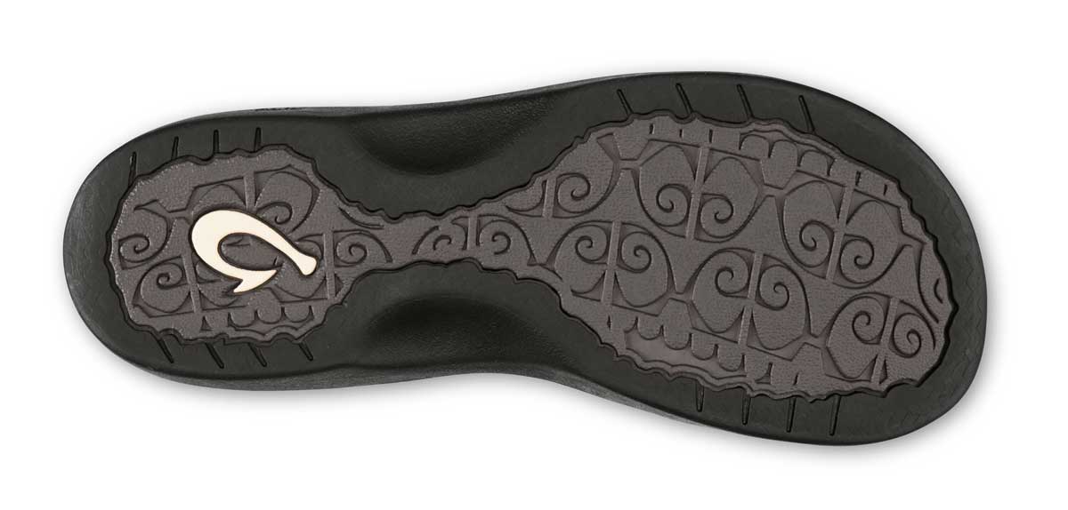 Olukai Women's Ohana Beach Sandals in White/Black, alternate view