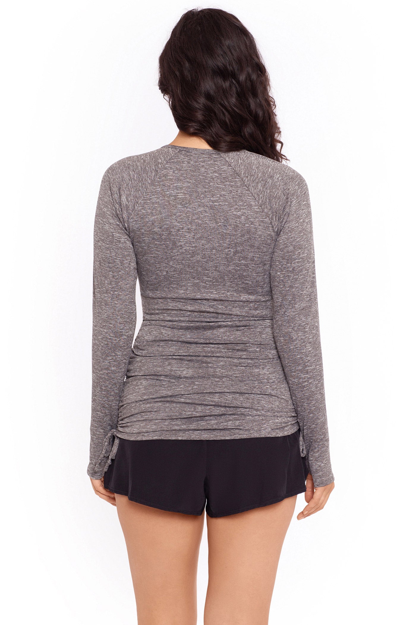 Reebok: Sun Shirt Chic Long Sleeve Tunic - BLACK