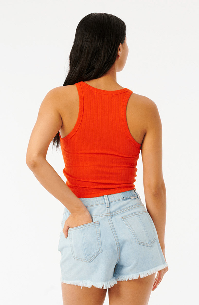 Rip Curl: Premium Rib Solid Tank - HOT ORG