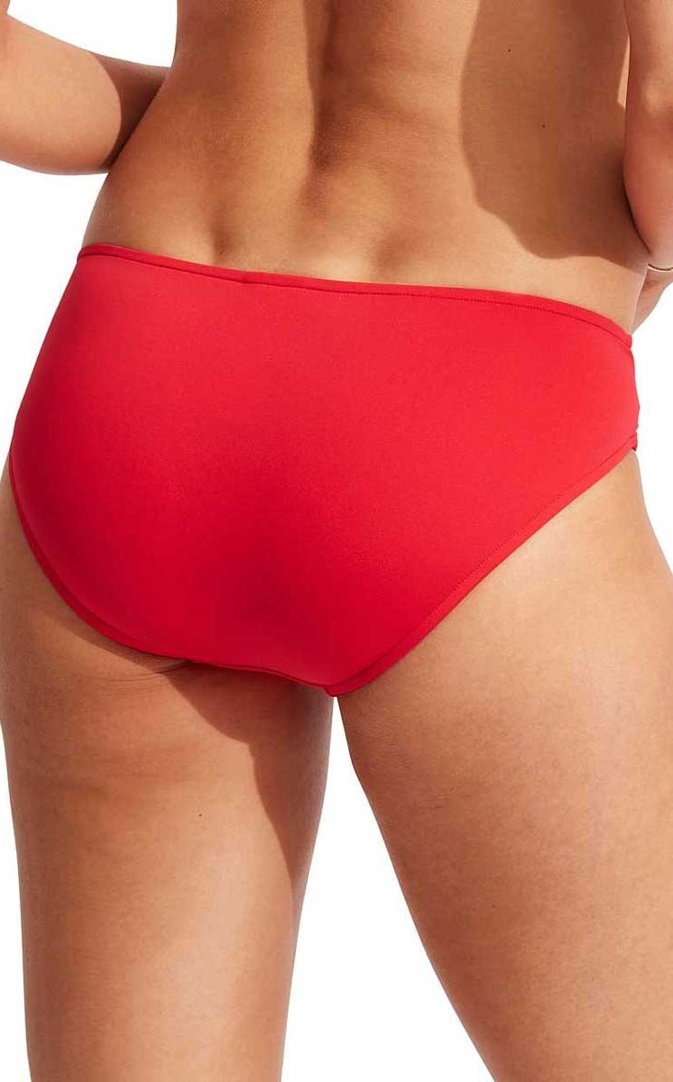 Seafolly: Solid Twist Band Hipster Pant - CHILIRED
