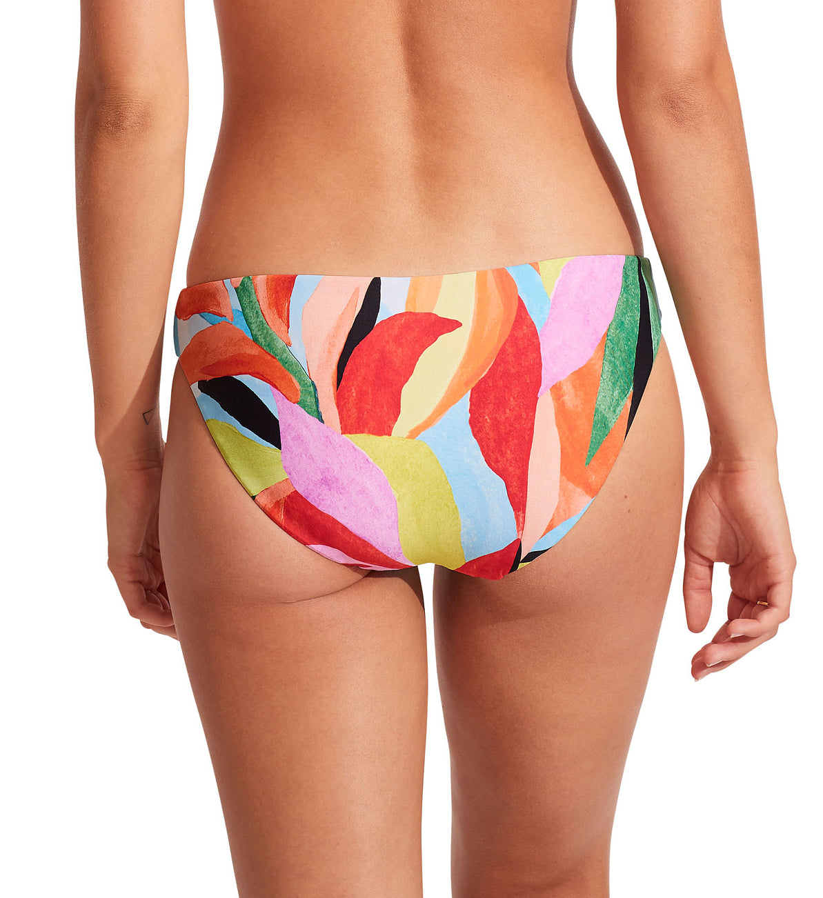 Seafolly Tropfest Hipster Bikini Bottom in Aqua, alternate view