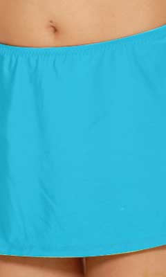 T.H.E: Solid Skirted Bottom - CARIBEAN BLUE