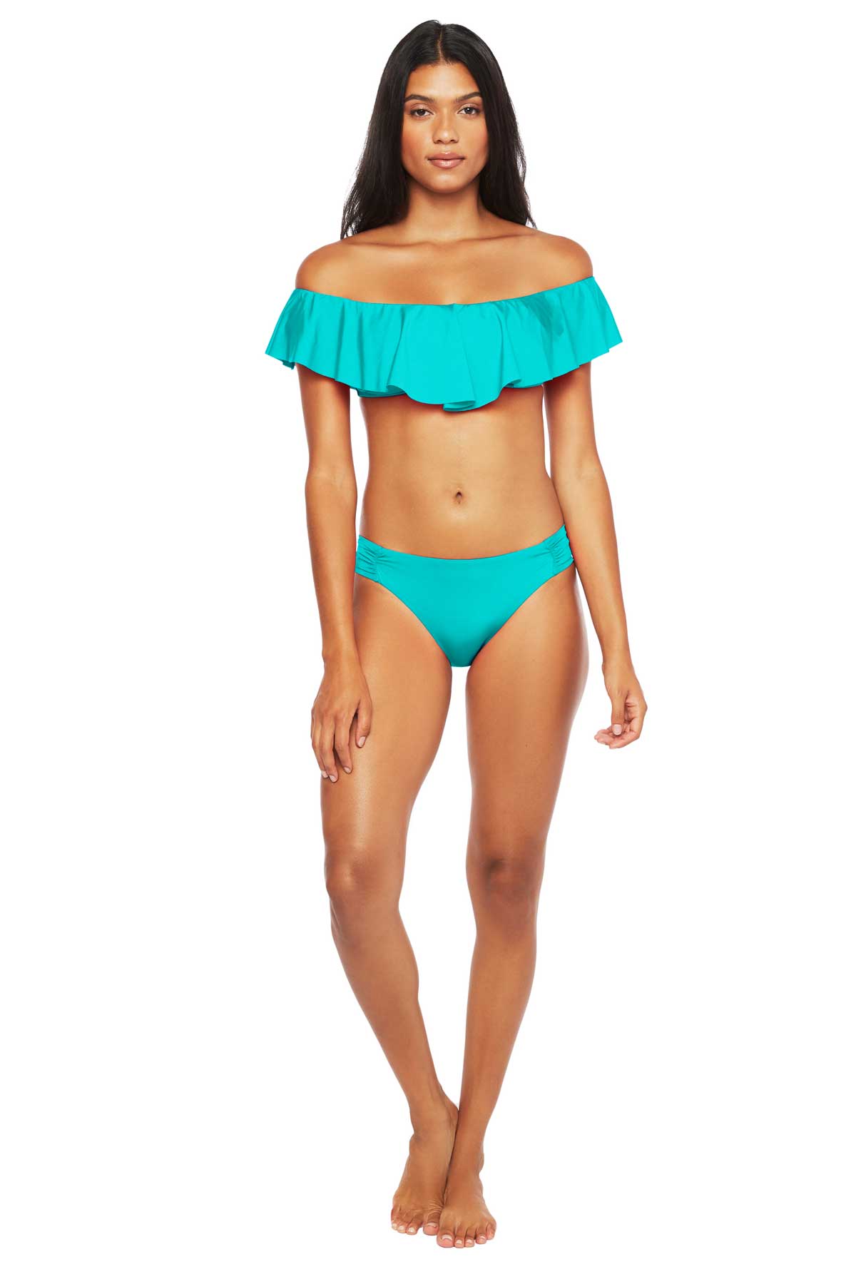 Trina Turk: Getaway Solid Off The Shoulder Bandeau - JADE