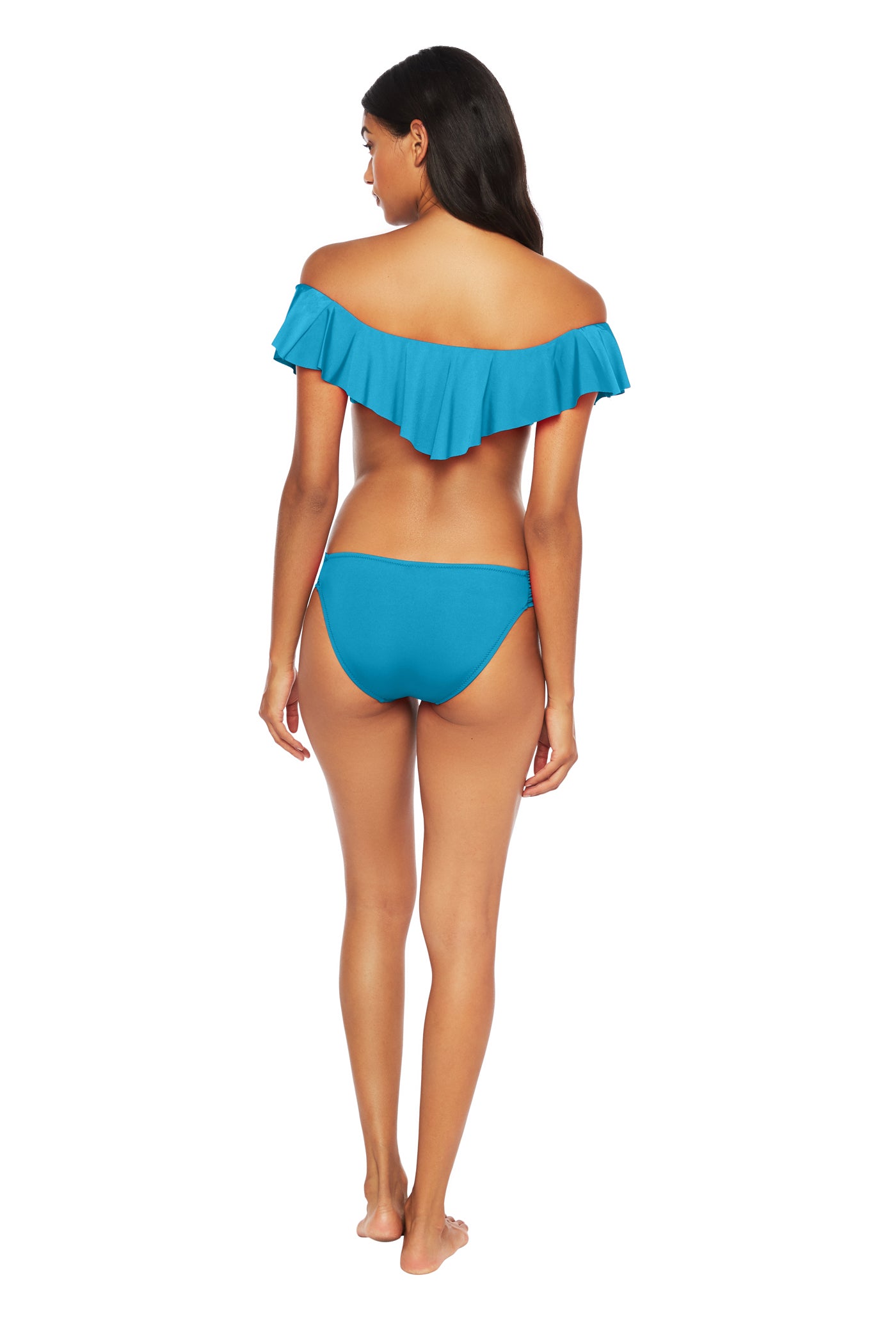 Trina Turk: Getaway Solid Off The Shoulder Bandeau - PEACOCK