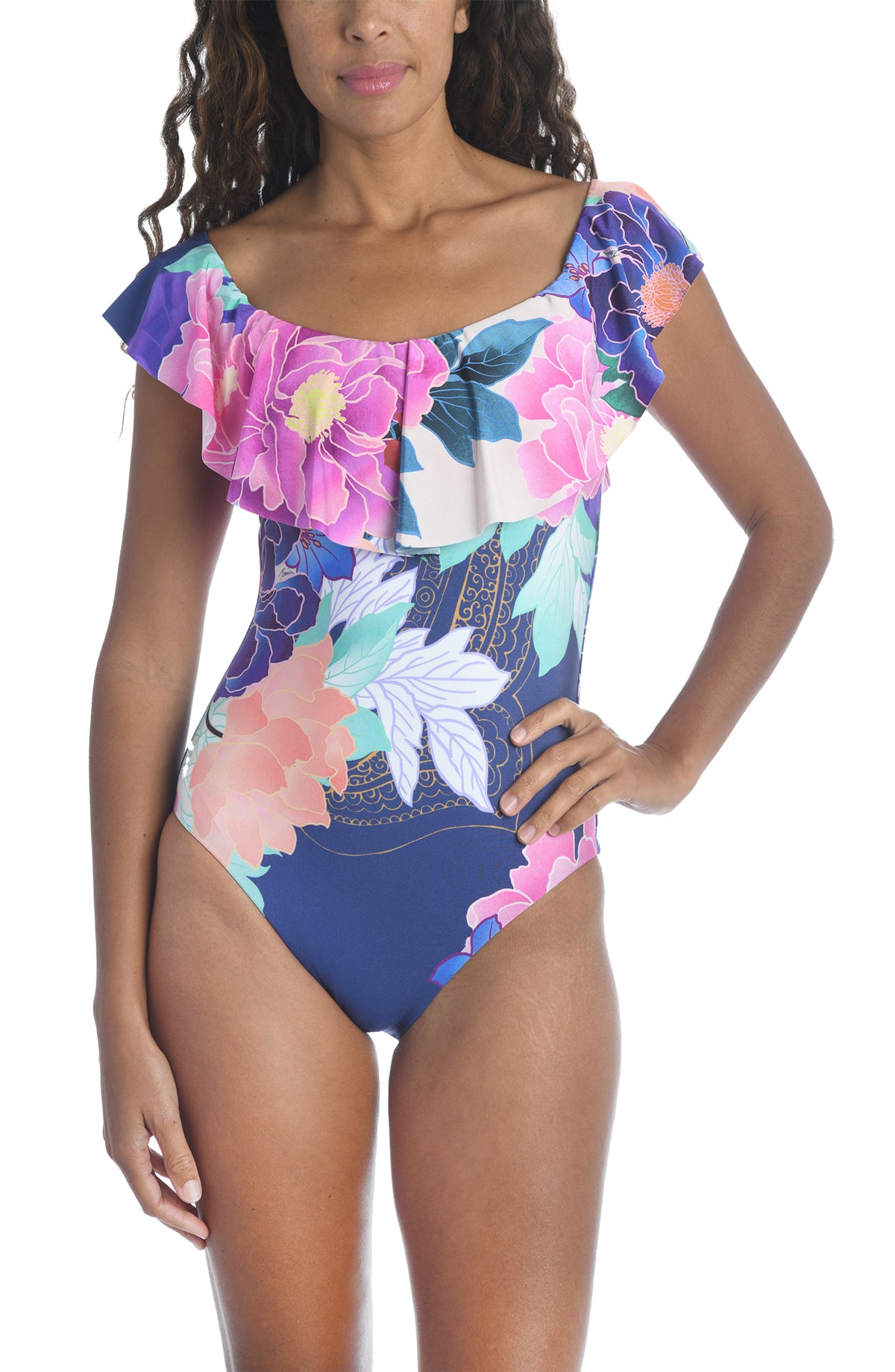 Trina Turk: One Piece Opulent Oasis Off-The-Shoulder Bandeau