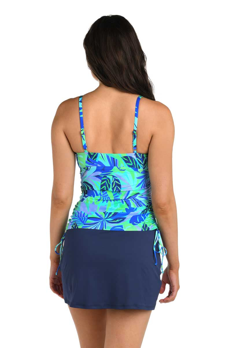 24th & Ocean Women's Shirred Swimsuit Top Tankini Top