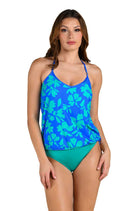 24th & Ocean: Flor De Barcelona V-Neck Blouson Tankini
