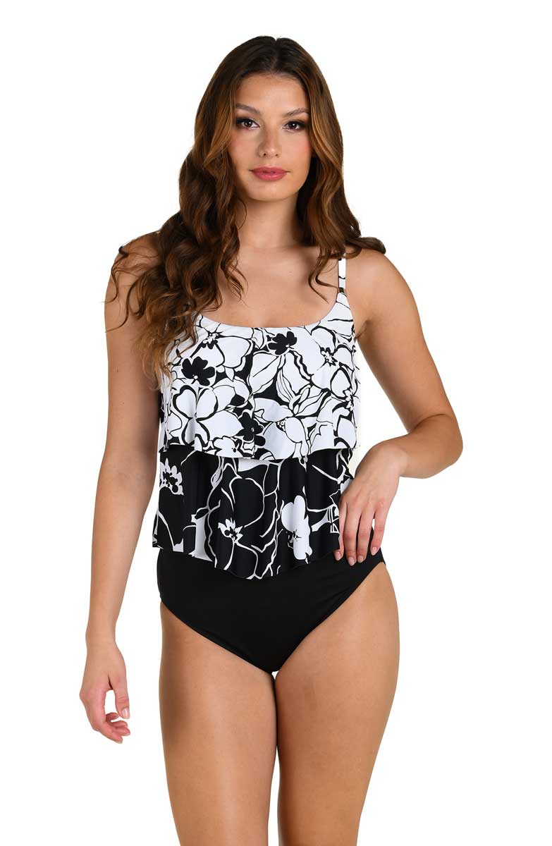 24th & Ocean: Mallorca Two Tiered Tankini Top