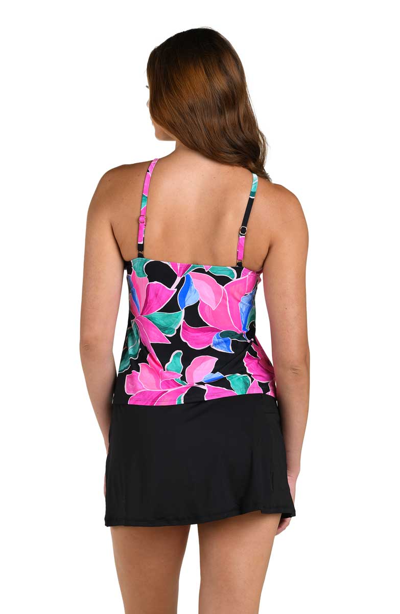 24th & Ocean: Montage Floral Cutout High Neck Tankini Top