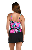 24th & Ocean: Montage Floral Cutout High Neck Tankini Top
