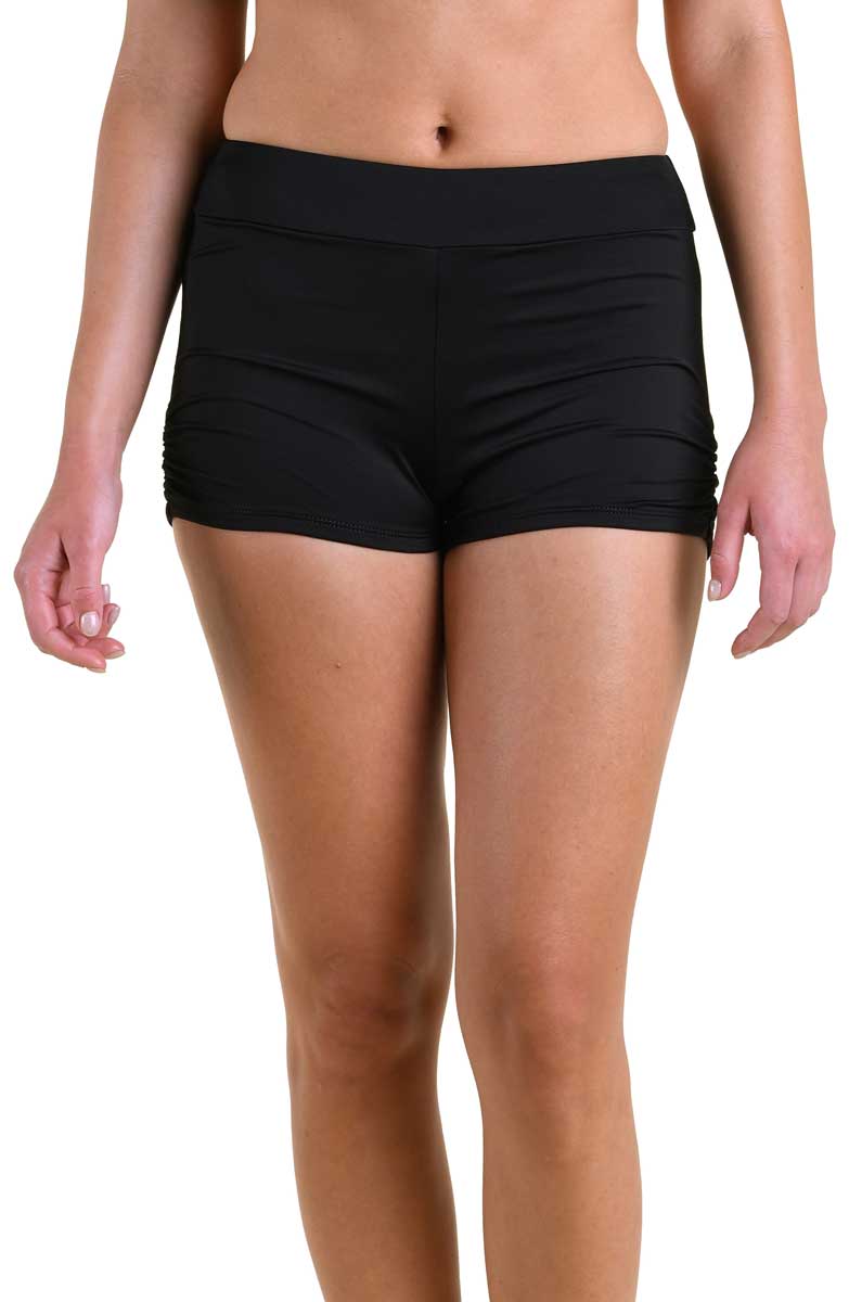 24th & Ocean: Solid Ruched Swim Short