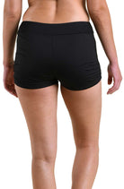 24th & Ocean Solid Ruched Swim Short in Black, alternate view