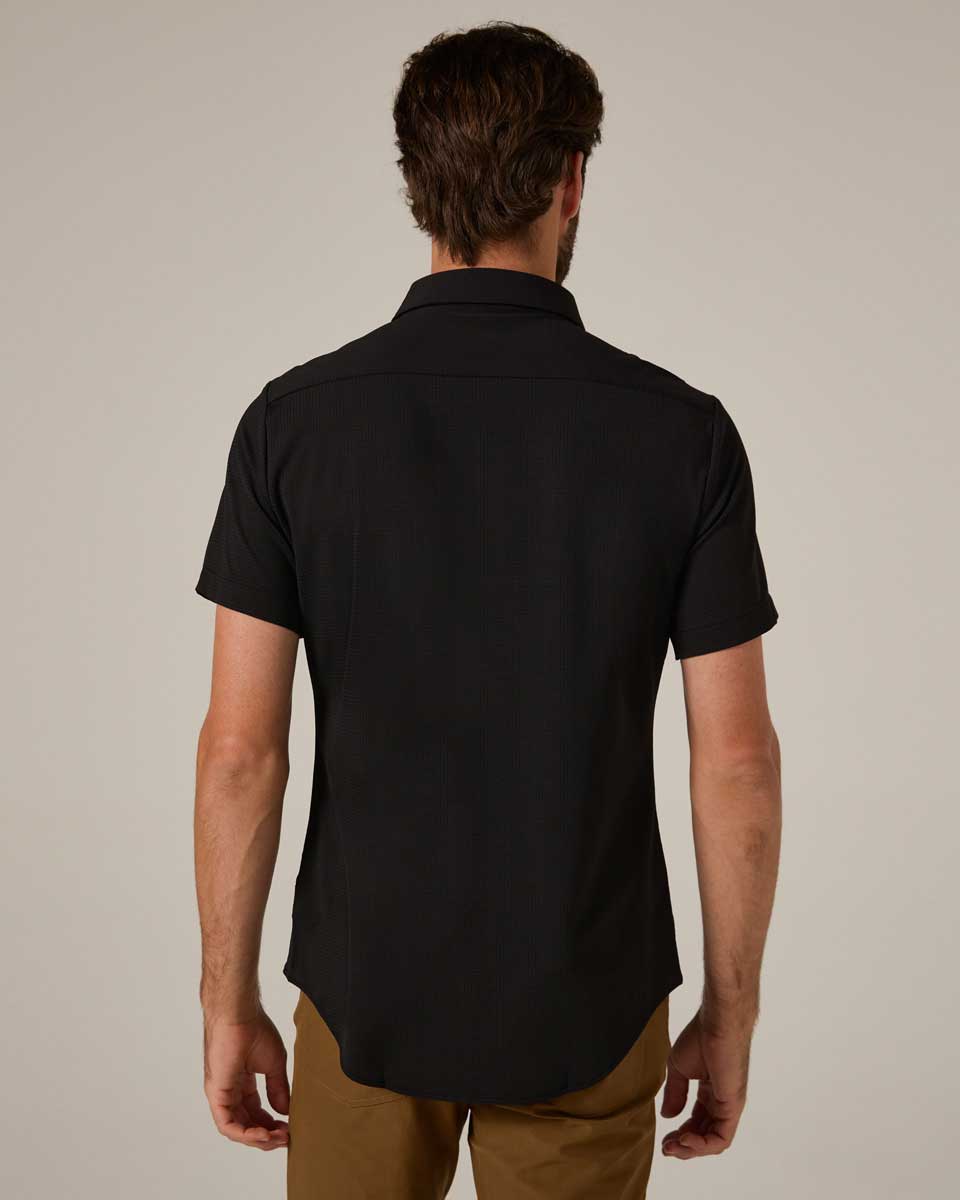 7 Diamonds: Aldridge Short Sleeve Shirt - BLACK