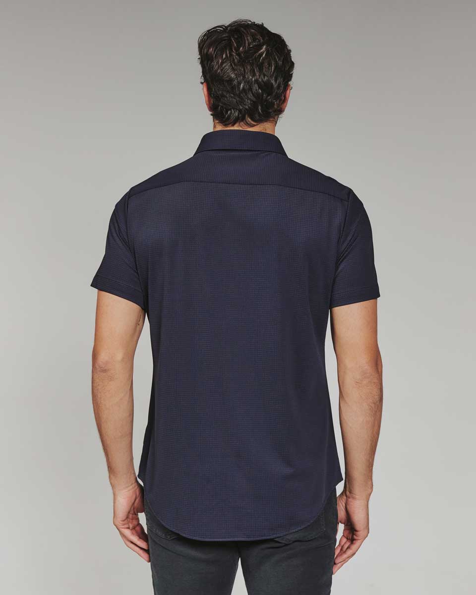 7 Diamonds: Aldridge Short Sleeve Shirt - MIDNIGHT 