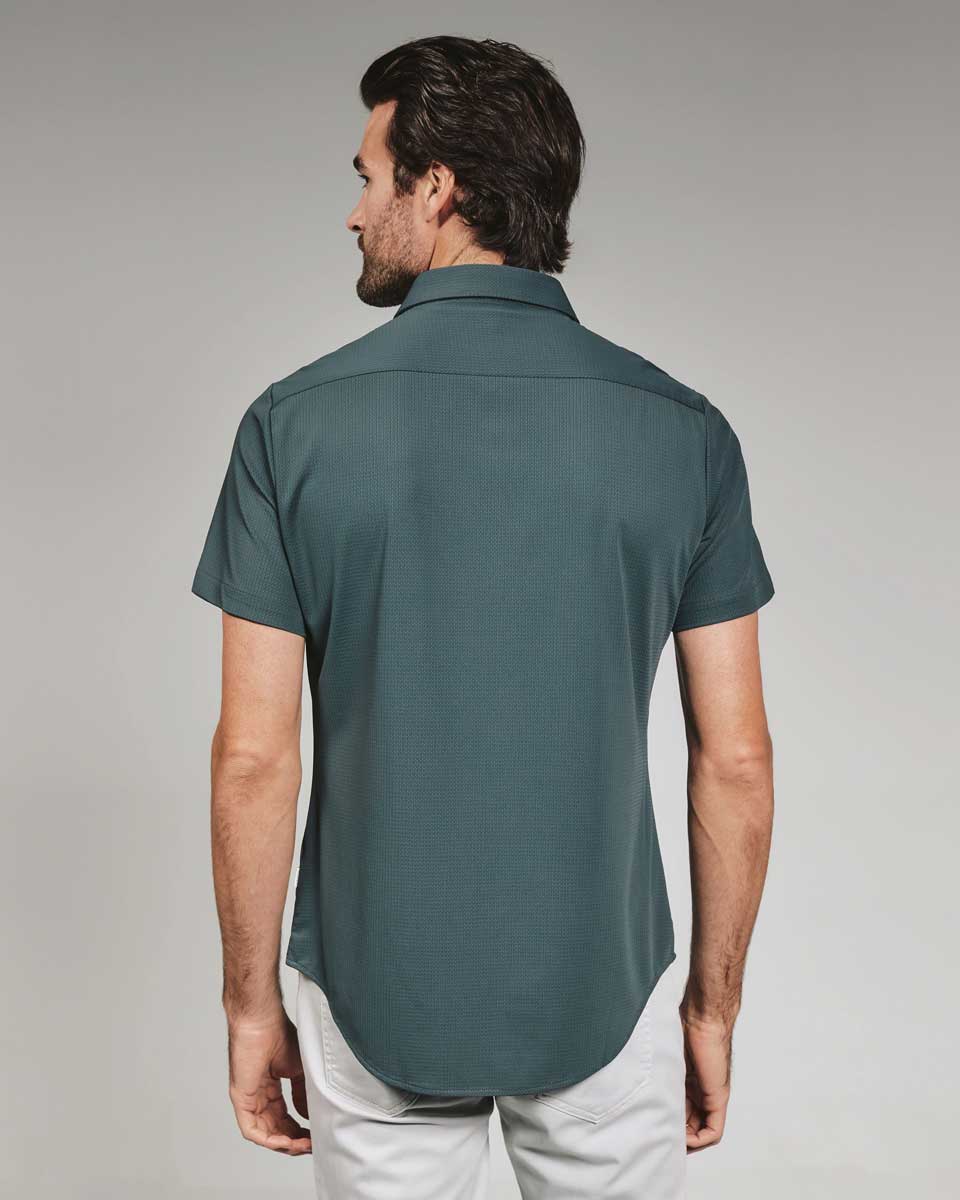 7 Diamonds: Aldridge Short Sleeve Shirt - PTROLNVY