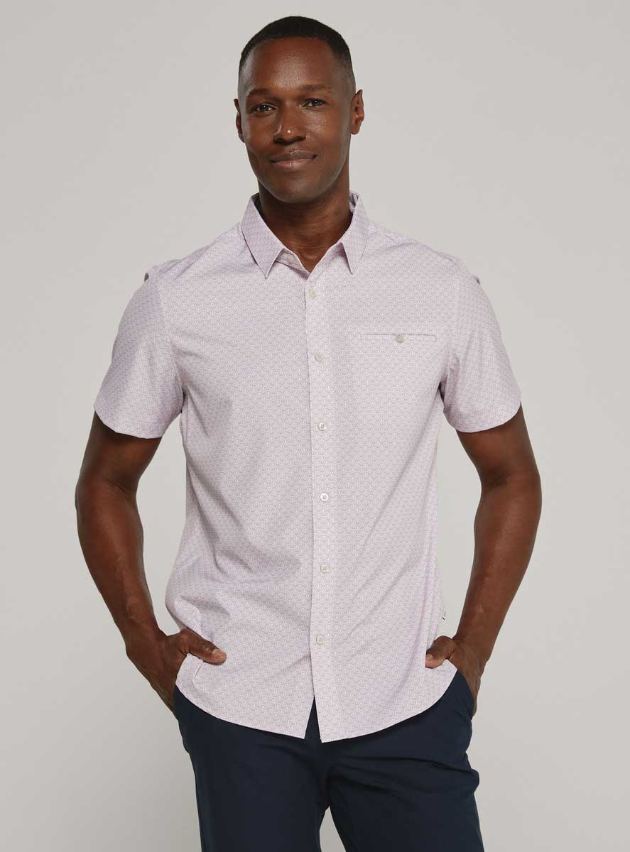 7 Diamonds: Ardon Short Sleeve Shirt - ROSE