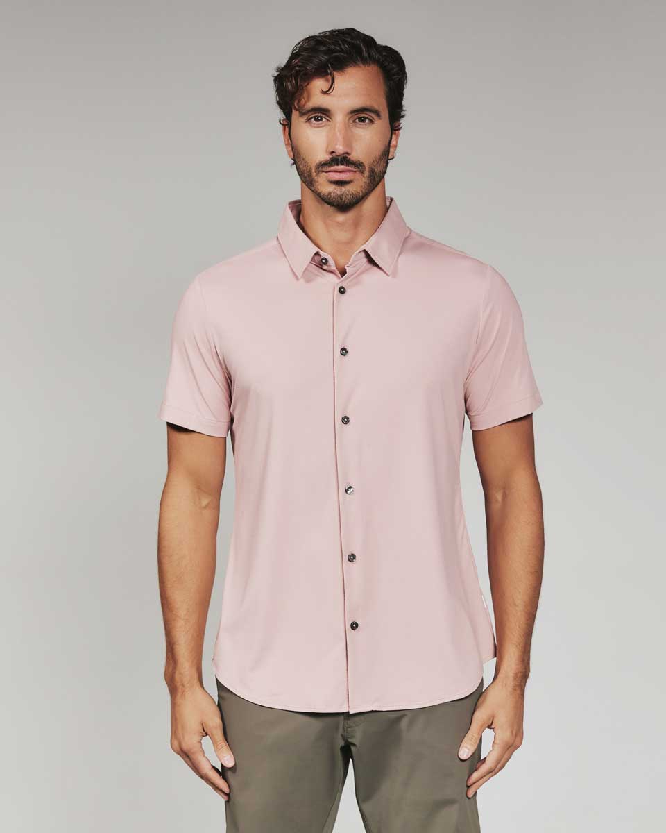 7 Diamonds: Azores Short Sleeve Shirt - DTY ROSE
