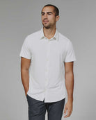 7 Diamonds: Azores Short Sleeve Shirt - WHITE