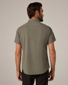 7 Diamonds: Barnes Short Sleeve Shirt - OLIVE