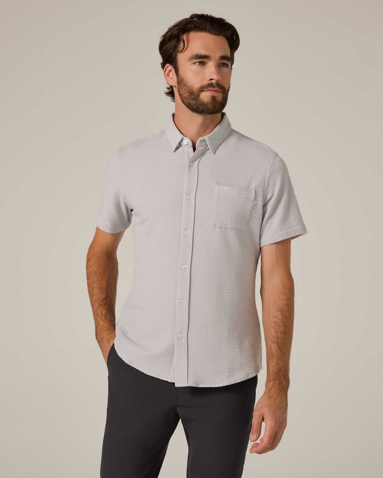 7 Diamonds: Bennet Short Sleeve Shirt - CLAY